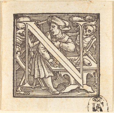 Letra N. de Hans Holbein der Jüngere