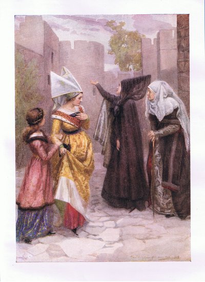 Tem pena de ti pedras antigas, aquelas tenras criancinhas que invejam a imundir dentro dos teus muros (Rei Ricardo III), de As Obras Completas de Shakespeare, publicado por George Harrap & Co Ltd, Década de 1920 de Hans Holbein der Jüngere