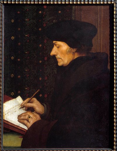 Retrato de Erasmus de Roterdão (Desiderius Erasmus Roterdamus) de Hans Holbein der Jüngere