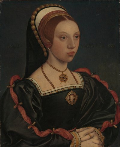 Retrato de uma jovem mulher Catherine Howard, ca. 1540-1545 de Hans Holbein der Jüngere