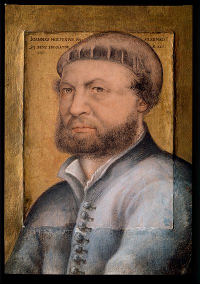 Auto-retrato. Óleo sobre madeira. de Hans Holbein der Jüngere