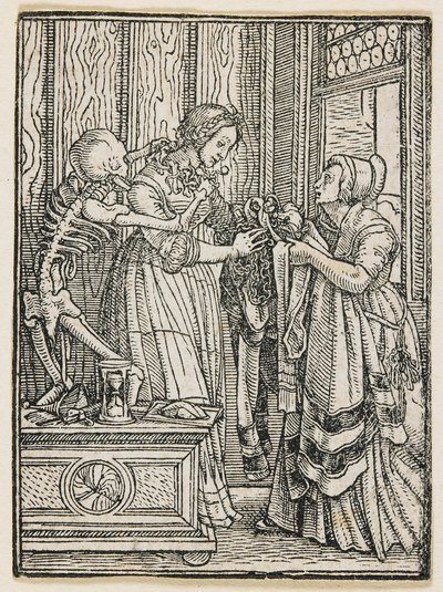 A Condessa de «A Dança da Morte» (Lyon), 1538 de Hans Holbein the Younger