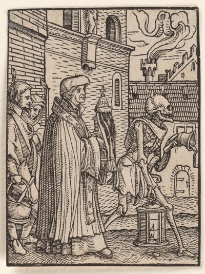 O sacerdote, de «A dança da morte» de Hans Holbein the Younger