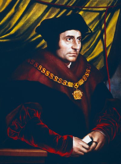 Thomas More, estadista inglês, estudioso e santo, c1527 de Hans Holbein der Jüngere