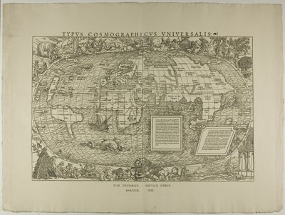 Tipo Cosmographicus Universalis, Sim. Grynaeus, Novus Orbis, Basileae 1532 de Hans Holbein the Younger