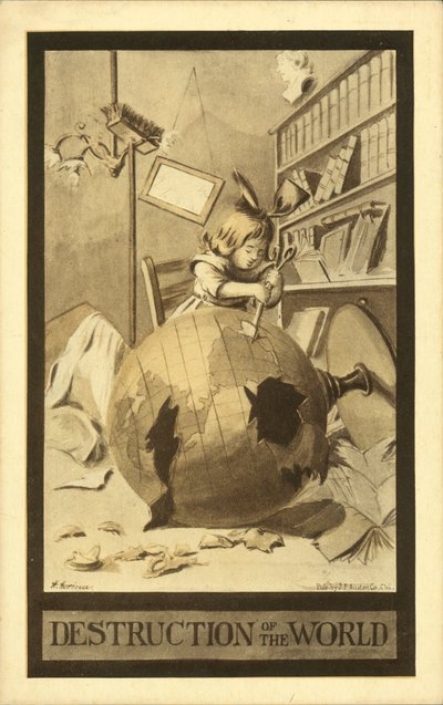 Destruição do mundo (litografia) de Hans Horina