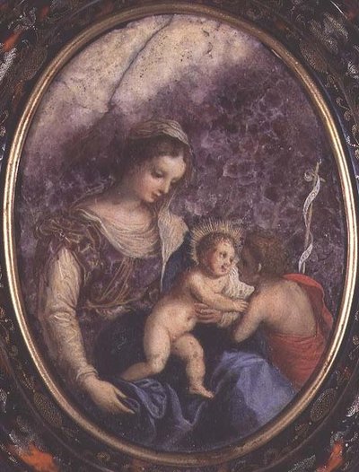 Virgem e Criança com São João de Hans I or Johann Rottenhammer