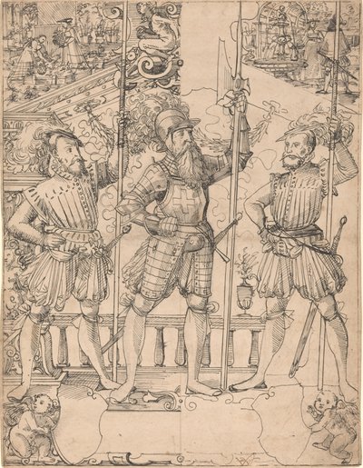 Alabardeiro e dois piqueiros de Hans Jakob Plepp