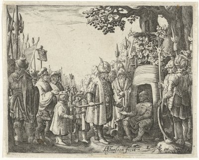 Alexandre o Grande e Diógenes de Hans Janssen