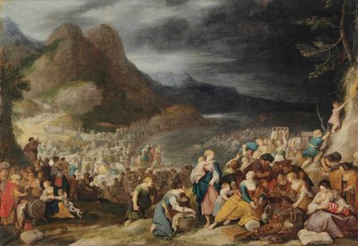 A passagem pelo Mar Vermelho, o exército do faraó afoga-se nas ondas (Êxodo 14,21-26) de Hans Jordaens III