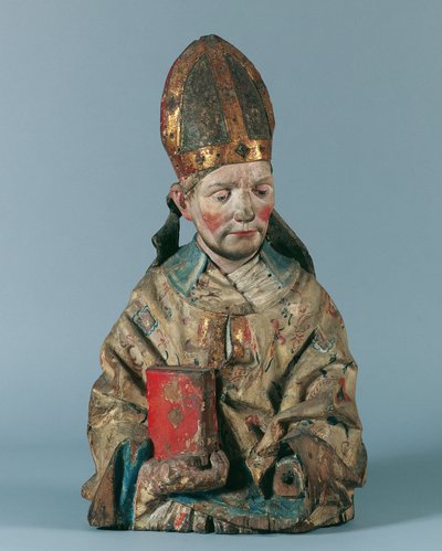 Meia figura de um santo bispo de Hans Klocker (Umkreis)