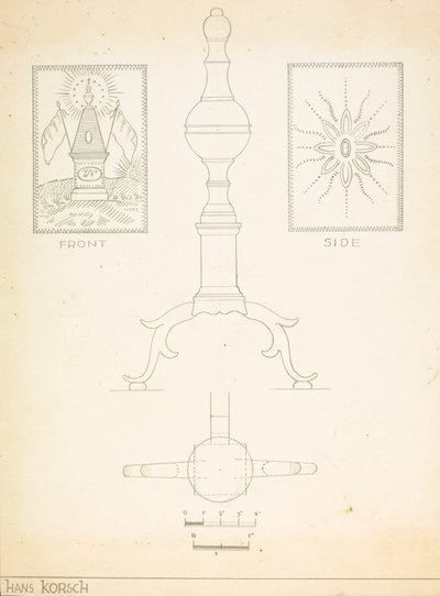 Andiron (um dos pares) de Hans Korsch