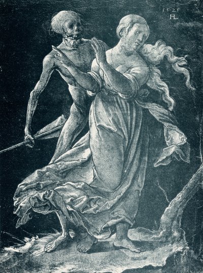 A morte capturando uma garota de Hans Leu