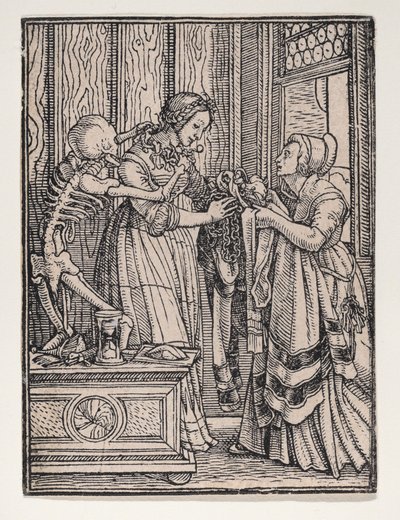 A Condessa, de A Dança da Morte, c. 1526, publicado em 1538. de Hans Lützelburger