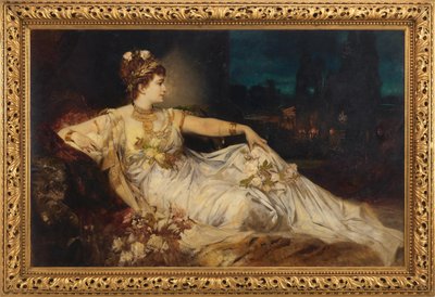 Charlotte Wolter (1834-1897) como "Messalina" em "Arria e Messalina" de Adolf von Wilbrandt de Hans Makart