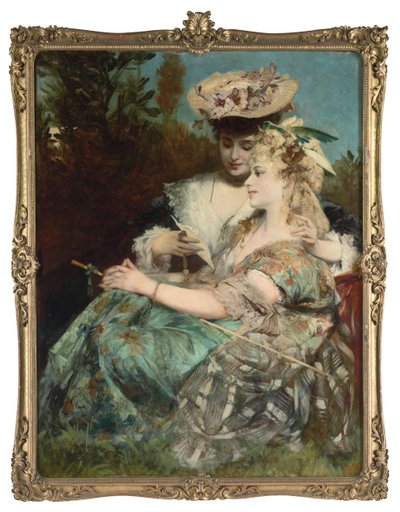 A carta de amor, 1875 de Hans Makart