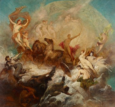 A vitória da luz sobre a escuridão de Hans Makart
