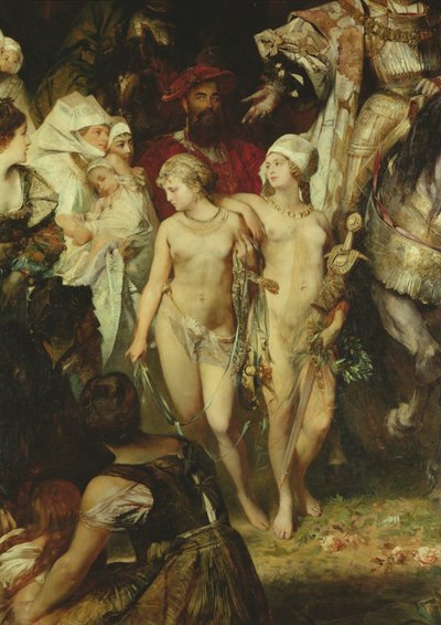 Detalhe da entrada do imperador Carlos V de Hans Makart