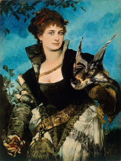Falconer de Hans Makart (1840-1884), óleo sobre tela de Hans Makart