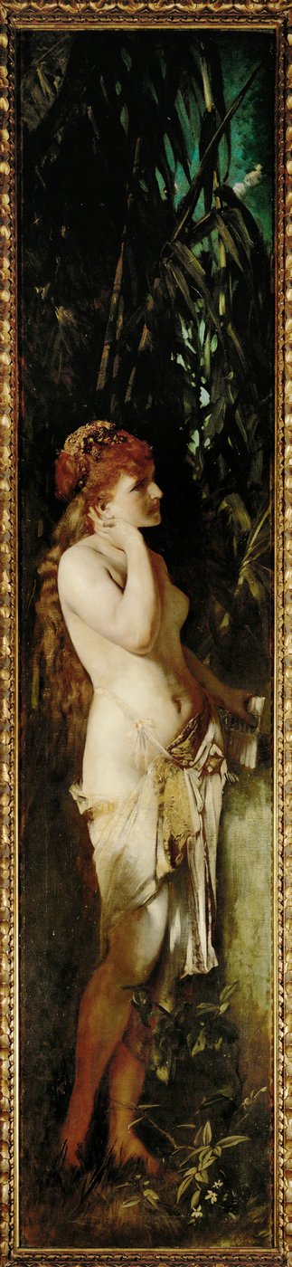 Audição - da série Die fuenf Sinne (óleo sobre tela) de Hans Makart