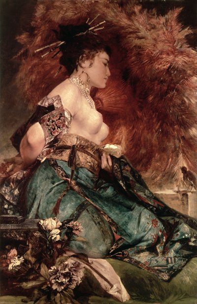 rapariga japonesa de Hans Makart