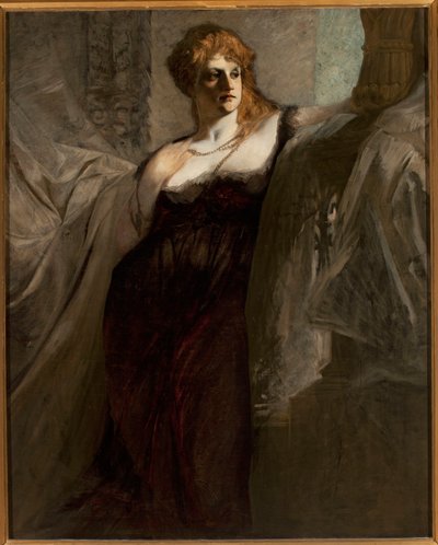 Retrato de uma jovem mulher de Hans Makart