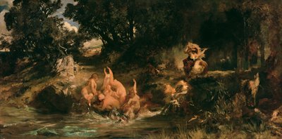 As sereias e o tigre, 1872-73 de Hans Makart