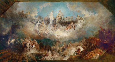 O naufrágio do Nibelungen Hoard no Reno, 1882-1884. de Hans Makart