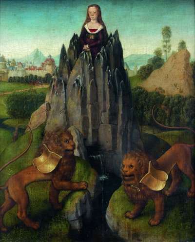 Alegoria da castidade, ca 1475. de Hans Memling