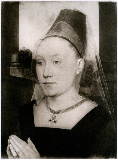 Barbara Van Vlaenderbergh, esposa de Guillaume Moreel, c1480, 1927 de Hans Memling