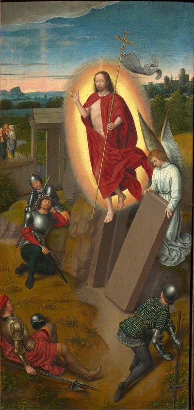 Tríptico do Calvário: A Ressurreição, ala direita, década de 1480. de Hans Memling