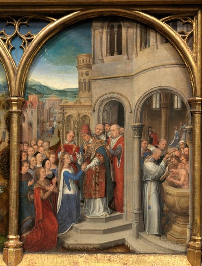 Detalhe da Relíquia de Santa Úrsula de Hans Memling