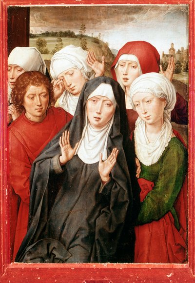 Díptico de Granada: "As piedosas mulheres e São João Evangelista" Pintura de Hans Memling (1435/40-1494) Dim 51x36,5 cm Granada, Capela Real de Hans Memling