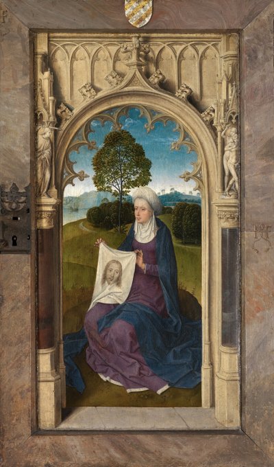Painel exterior do Tríptico de Jan Floreins de Hans Memling