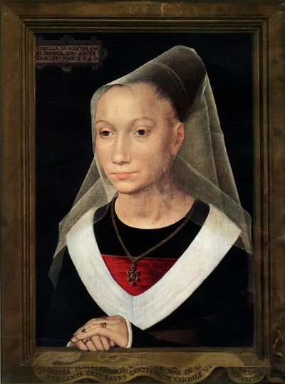 Retrato de Marie, filha de Willem Moreel, 1480. de Hans Memling