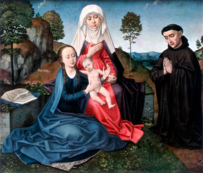 Santa Ana, A Virgem e o Menino e um Doador, 1927 de Hans Memling
