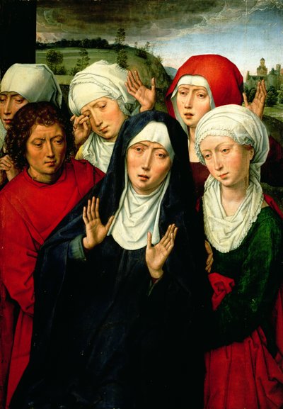 As Mulheres Sagradas, painel da direita do Díptico de Deposição, c.1492-94 de Hans Memling