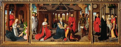 Tríptico: A Natividade - A Adoração dos Reis - (ofegante) de Hans Memling