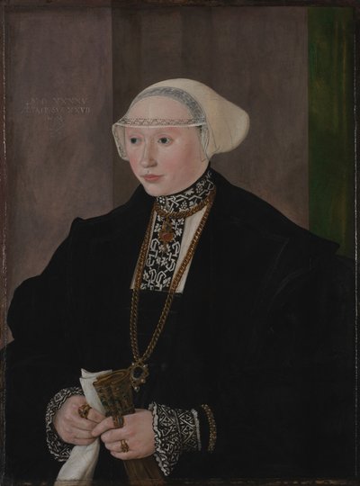 Retrato de Maria Kitscher, esposa de Freyberg, 1545 de Hans Muelich or Mielich