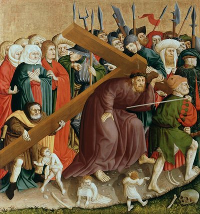 Cristo carregando a cruz. Asas do altar de Wurzach, 1437 de Hans Multscher