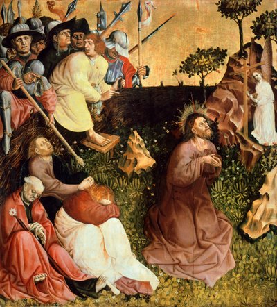 Oração no jardim, painel do Altar de Wurzach de Hans Multscher