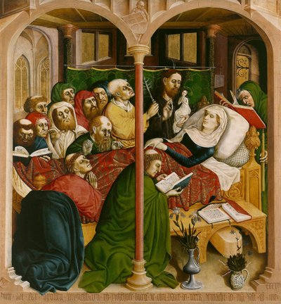 A morte de Maria. Asas do altar de Wurzach, 1437 de Hans Multscher