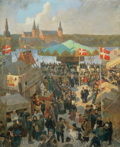 Mercado de novembro em Hillerod de Hans Nikolaj Hansen