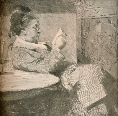 Retrato da Mãe dos Artistas, c1912 de Hans Nikolaj Hansen