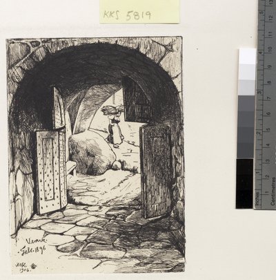 Portão do mosteiro de Verna de Hans Nikolaj Hansen