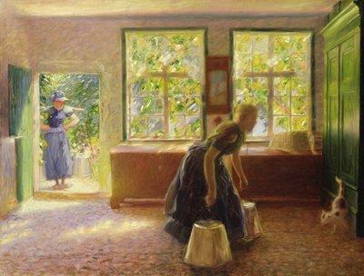 Um salão em Borgfeld (óleo sobre tela) de Hans Olde