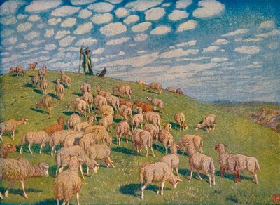 Pastagem na primavera, c1900 1903-1904. de Hans Richard von Volkmann