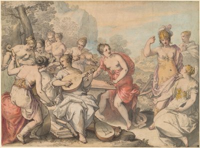 Minerva e as Musas de Hans Rottenhammer