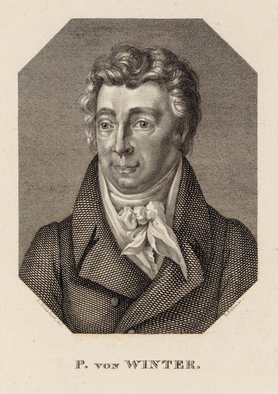 Retrato do compositor Peter von Winter 1754-1825, c. 1830. de Hans Rudolf Rahn