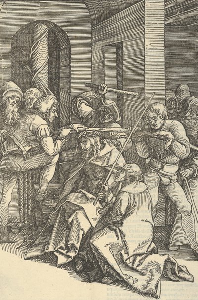Cristo Coroado de Espinhos, do Espelho da Paixão de Nosso Senhor Jesus Cristo, 1507 de Hans Schäufelein the Elder